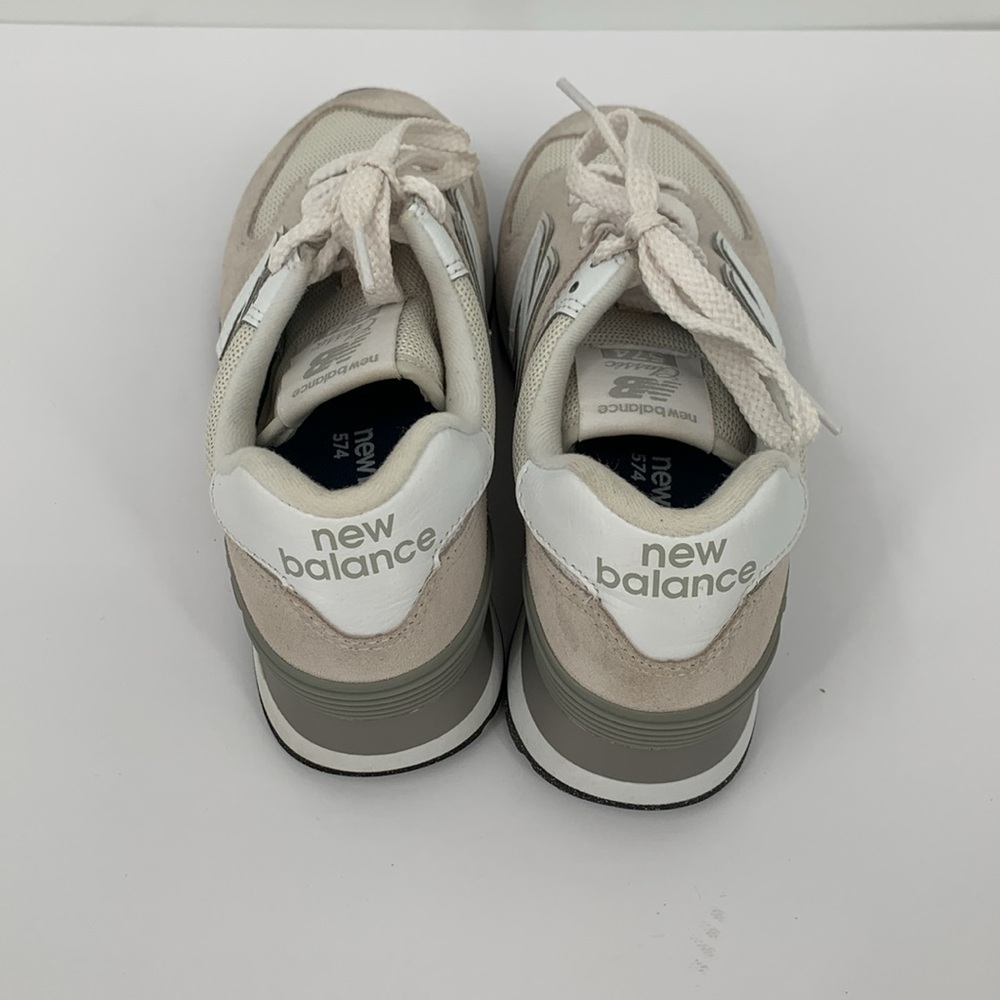 New Balance 574 Core sneakers shoe gray white mesh suede lace-up tie women 5 - Picture 5 of 7